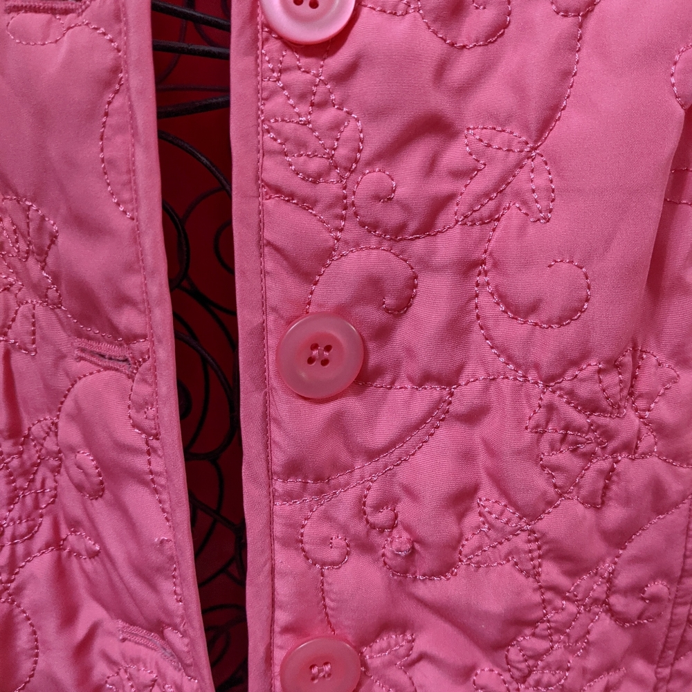 Kim Rogers Signature size med pink quilted jacket. - Picture 6 of 6